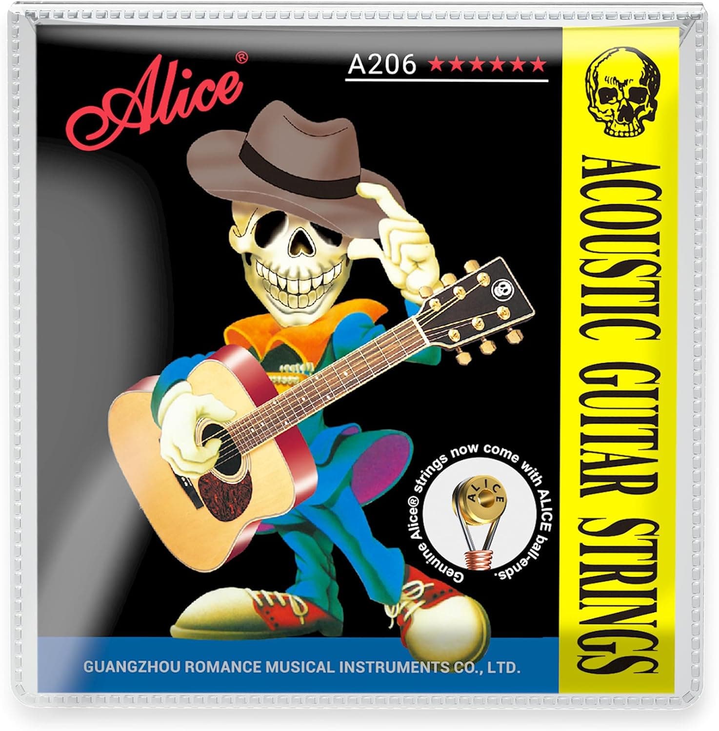 A206-SL 11-52 CUERDAS PARA GUITARRA ACÚSTICA SÚPER LIGERAS CON RECUBRIMIENTO DE ALEACIÓN Y BAÑO DE COBRE
